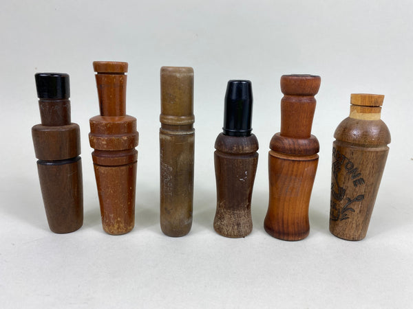 Lot of 6 Wooden Duck and Goose Calls (#AA50)