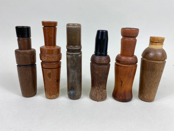 Lot of 6 Wooden Duck and Goose Calls (#AA50)