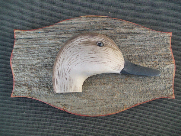Carved Pintail Head Wall Plaques