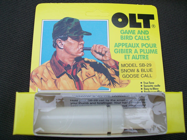 Olt Model SB-29 Snow & Blue Goose Calls - 6 in Original Display Case (F27)