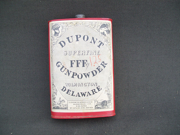 Dupont Superfine FFF Gunpoweder Tin- Wilmington Delaware  (#G32)