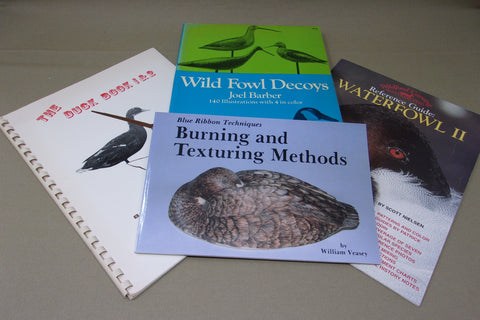 4 Books- Burning & Texturing Methods, Wild Fowl Decoys, Duck Book 1&2, & Waterfowl Reference Guide