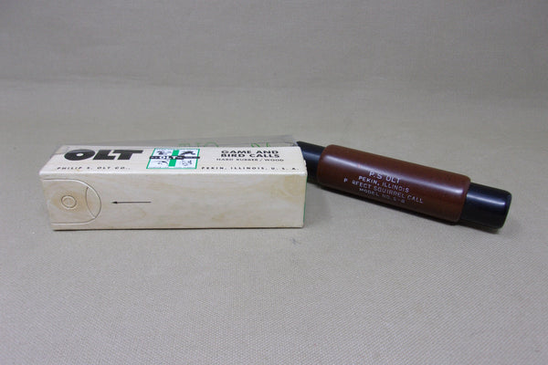 P.S. Olt Perfect Squirrel Call Model S-8, Original Box with Paperwork (#H68)