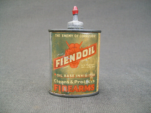 Fiendoil Vintage Metal Oil Can with screw on metal top  (#K10)