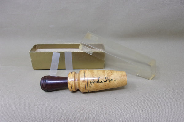 Jack Wilson Birds Eye Maple Duck Call, Signed, in Box  (#K62)