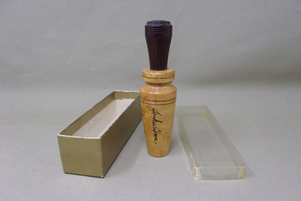 Jack Wilson Birds Eye Maple Duck Call, Signed, in Box  (#K62)