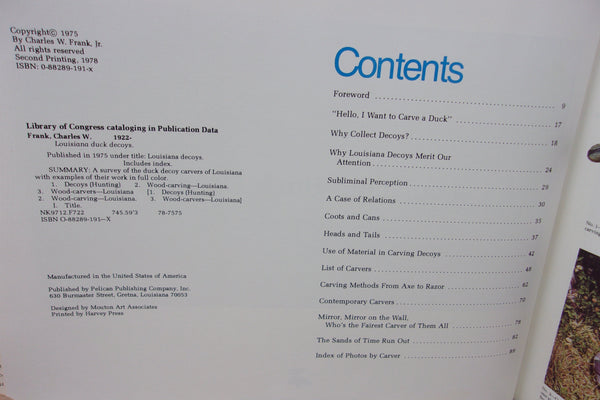 Louisiana Duck Decoys by Charles W. Frank Jr.