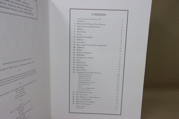 Mason Decoys Expanded Edition A Complete Pictorial Guide