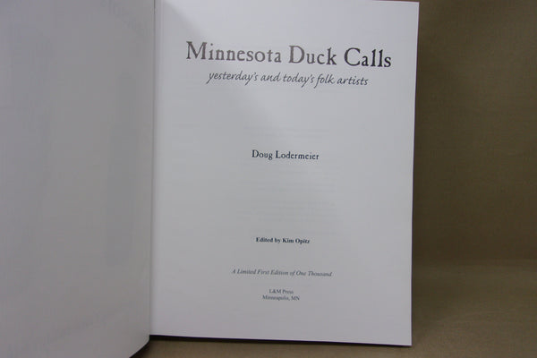Minnesota Duck Calls Yesterday's and Today's Folk Artists, Lodermeier