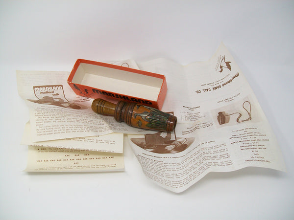 Rinehart Carved Marshland Duck Call in Box  (#N16)