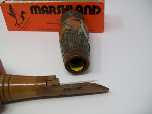 Rinehart Carved Marshland Duck Call in Box  (#N16)