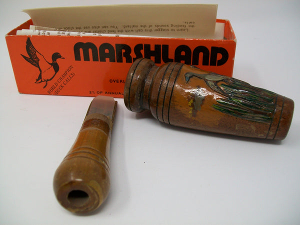 Rinehart Carved Marshland Duck Call in Box  (#N16)