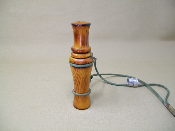 Unknown Wooden Duck Call, lanyard and bands  (#N37)