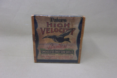 Peters High Velocity Rustless Smokeless Shot Gun Shell Box (empty)