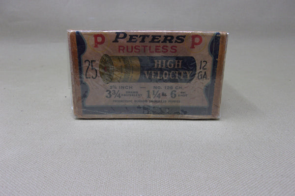 Peters High Velocity Rustless Smokeless Shot Gun Shell Box (empty)