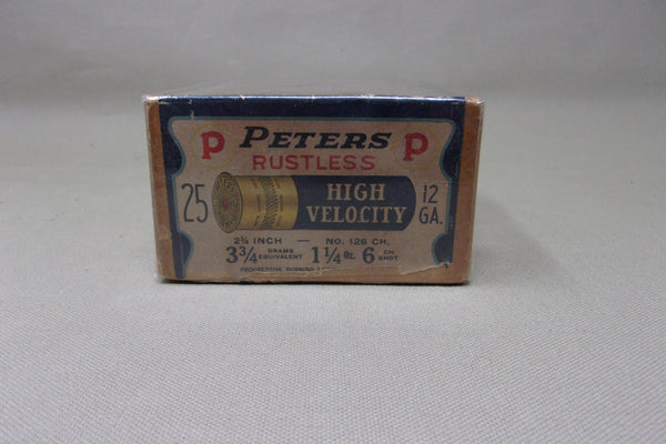 Peters High Velocity Rustless Smokeless Shot Gun Shell Box (empty)