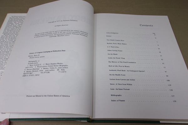 PIoneer Decoy Carvers, A Biography of Lemuel & Stephen Ward, by Berkey