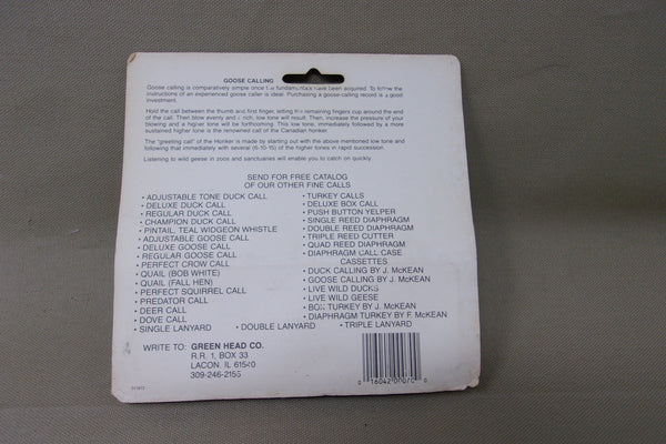 Green Head Goose Call RG-70 in Original Box (#Q58)