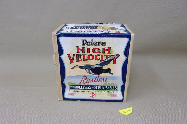 Peters High Velocity Rustless Smokeless Shot Gun Shell Box (empty)  (#Q75)