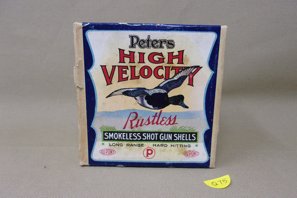 Peters High Velocity Rustless Smokeless Shot Gun Shell Box (empty)  (#Q75)