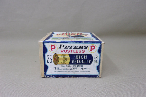 Peters High Velocity Rustless Smokeless Shot Gun Shell Box (empty)  (#Q75)