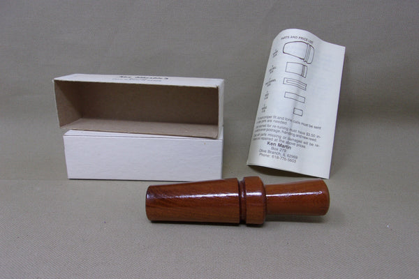 Ken Martin Duck Call in Original Box with paperwork  (Q78)