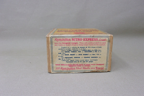 Remington Nitro Express 12 GA Shell box  (#Q82)