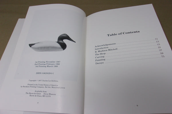 R. Madison Mitchell, His Life and Decoys, by Charles Lee Robbins