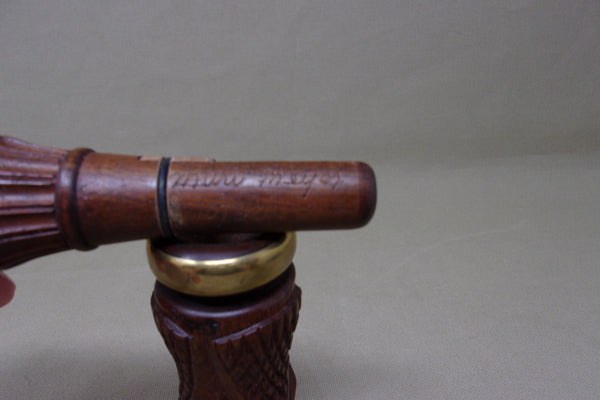Marv Meyer Carved and Checkered Duck Call  (#T148)