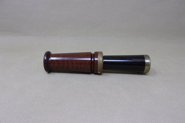 Snake Wood Duck Call with Ebony Wood Stopper, Brass Rivets (#V1)
