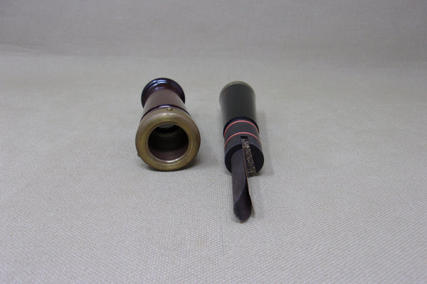 Snake Wood Duck Call with Ebony Wood Stopper, Brass Rivets (#V1)