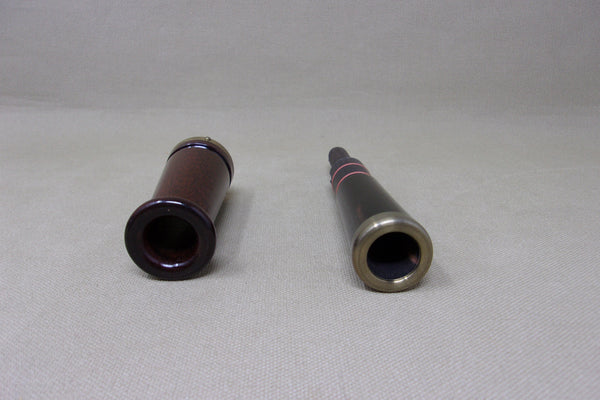 Snake Wood Duck Call with Ebony Wood Stopper, Brass Rivets (#V1)