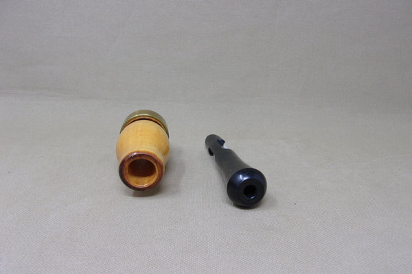 Unknown Duck Call, Wooden Barrel, Unique shaped stopper (#V75)