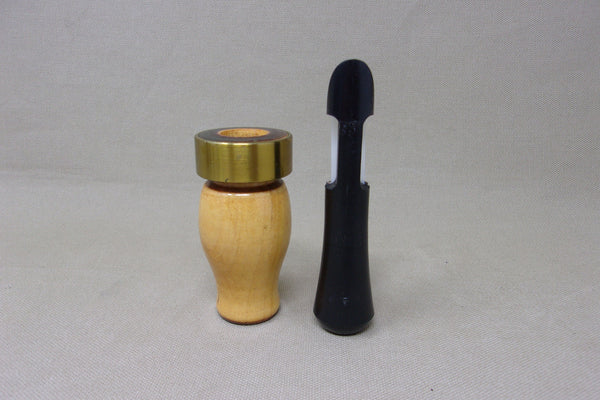 Unknown Duck Call, Wooden Barrel, Unique shaped stopper (#V75)