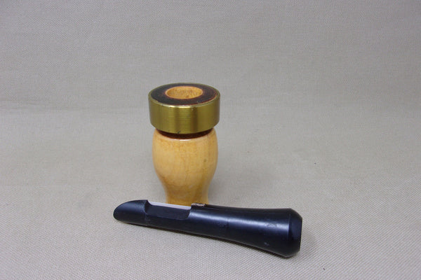 Unknown Duck Call, Wooden Barrel, Unique shaped stopper (#V75)