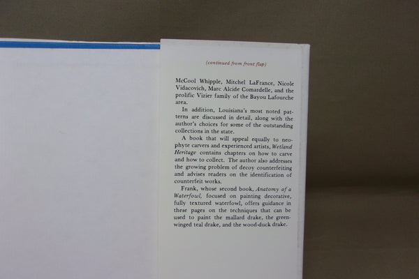 Wetland Heritage The Louisiana Duck Decoy, Charles W. Frank, Jr.