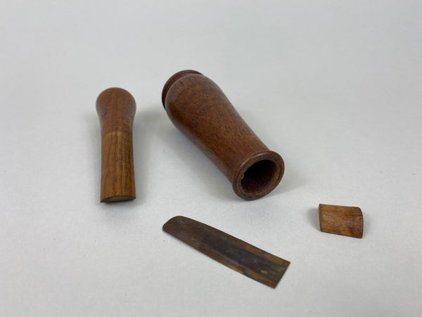 Unknown Wooden Duck Call with Brass Reed (#X3)