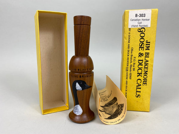 Jim Blakemore Goose Call, Original Box and Paperwork (#X62)