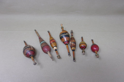 Vintage Wooden Bobbers, group of 7