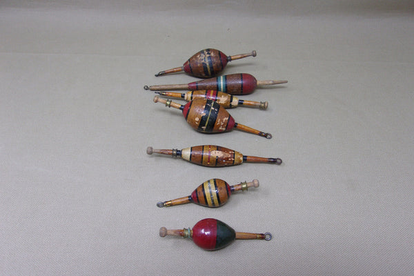 Vintage Wooden Bobbers, group of 7