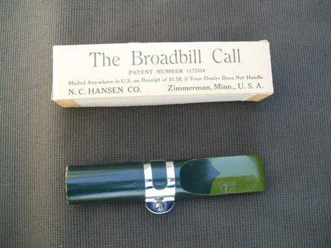 Broadbill Duck Call in Original Box with Paperwork, exceptional condition