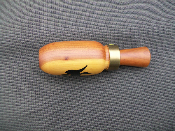 Sam McKoone Wooden Duck Call, with letter from carver