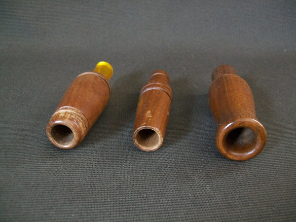 Lot of 3 Wooden Calls- 1 Goose Call, 2 Duck Calls