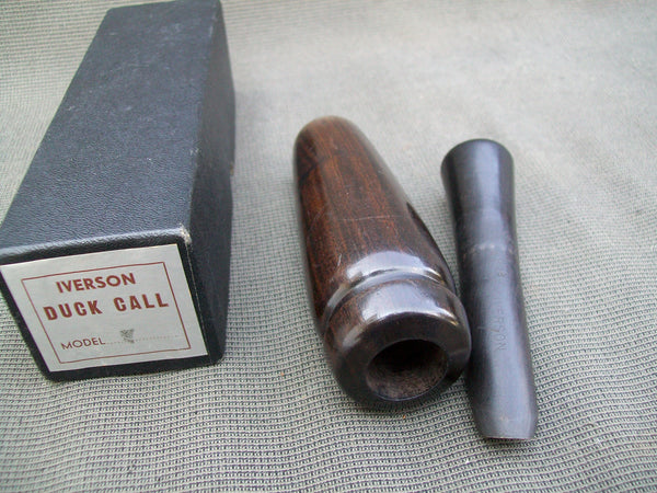 Iverson Duck Call, Original Box, Paperwork, Extra Reed, and Lanyard. New York Model