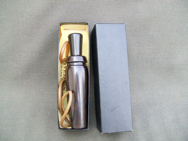 Iverson Duck Call, Original Box, Paperwork, Extra Reed, and Lanyard. New York Model
