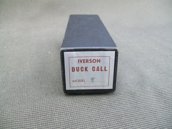 Iverson Duck Call, Original Box, Paperwork, Extra Reed, and Lanyard. New York Model