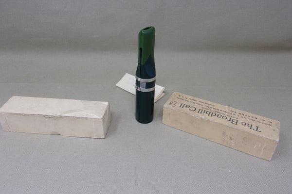 N.C. Hansen Co. Broadbill Call in box with Paperwork  (#Q12)
