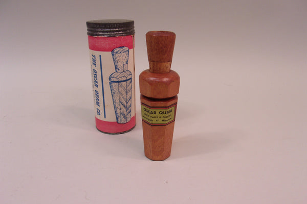 Oscar Quam Octagon Duck Call, Original Shipping Tube and Paperwork (#X26)
