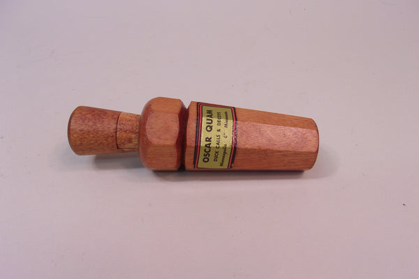 Oscar Quam Octagon Duck Call, Original Shipping Tube and Paperwork (#X26)