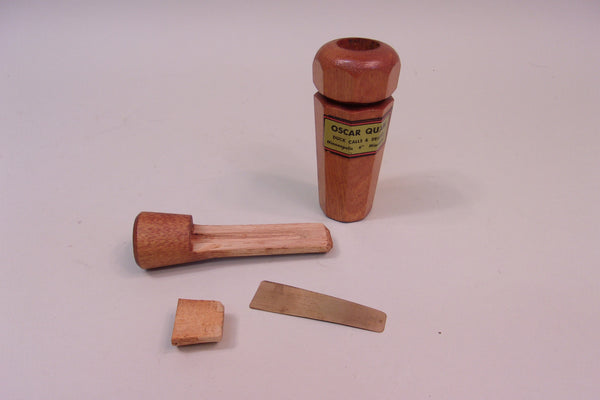 Oscar Quam Octagon Duck Call, Original Shipping Tube and Paperwork (#X26)